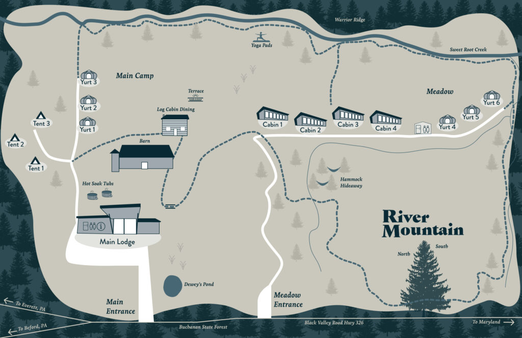 River Mountain Map